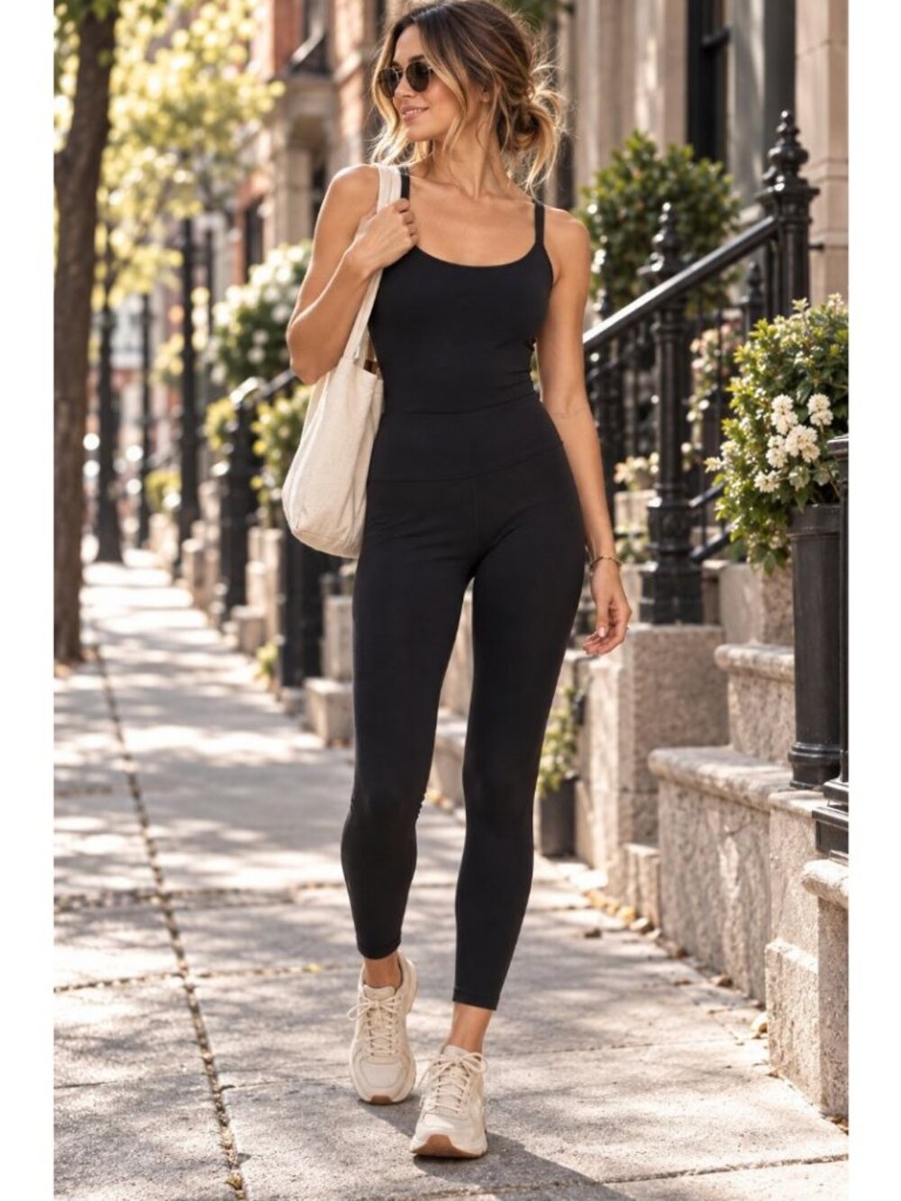 Vuori Mindset Scoop Neck Sleeveless Activewear Jumpsuit Black S Athleisure